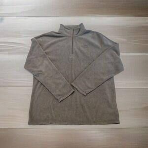 The North Face Gray Fleece 1/4 Zip Pullover Mens Medium Long Sleeve A1